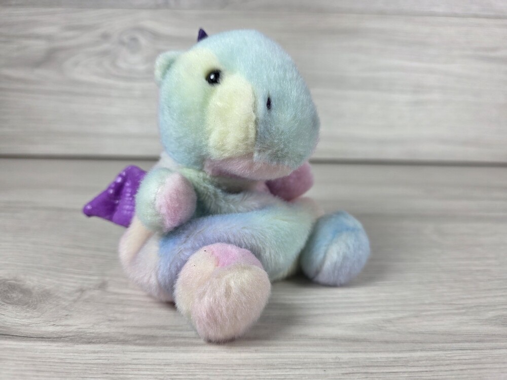 Palm Pals Plush Dragon Soft Multicolor Stuffed Animal Fantasy Castle SU37